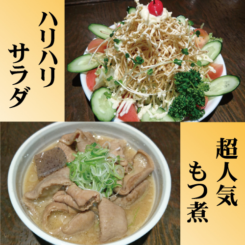 セクションイメージ:もつ煮・金太郎サラダ